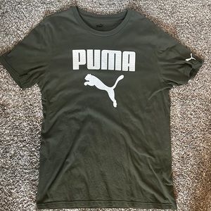 NEW! Puma White Logo Green T-Shirt